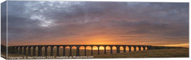 Sunrise at Ribblehead Viaduct Canvas Print by Paul Madden