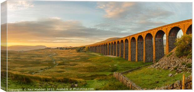 Morning at Ribblehead Viaduct Canvas Print by Paul Madden