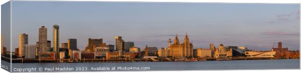 Liverpool Skyline Panorama Canvas Print by Paul Madden