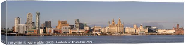Liverpool Waterfront Panorama Canvas Print by Paul Madden