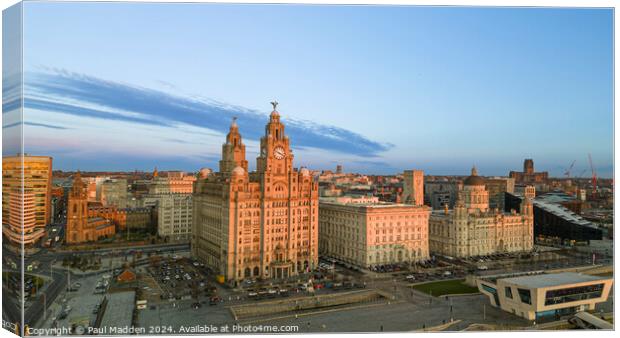 The Three Graces at sunset Canvas Print by Paul Madden