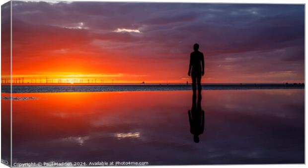 Sunset over the Irish Sea Canvas Print by Paul Madden