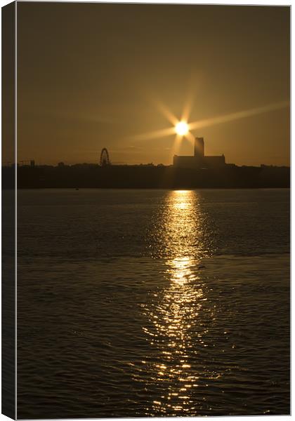 Liverpool Waterfront Sunrise Canvas Print by Paul Madden