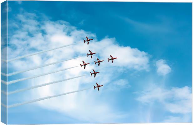 The Red Arrows Display Canvas Print by Paul Madden