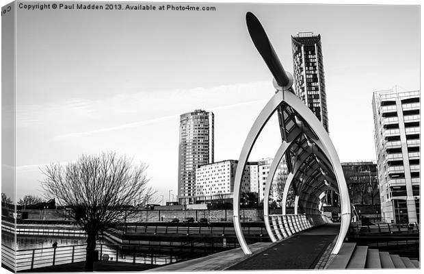 Princes Dock Bridge Liverpool Canvas Print by Paul Madden