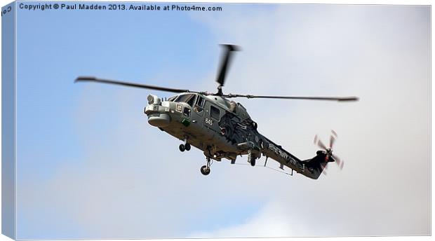 Southport airshow Westland Lynx Canvas Print by Paul Madden