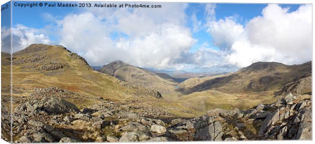 Scafell Pike Cumbria Panorama Canvas Print by Paul Madden