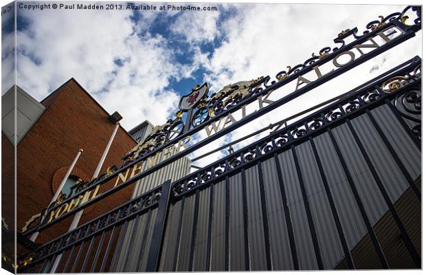 Shankly Gates - Anfield Canvas Print by Paul Madden
