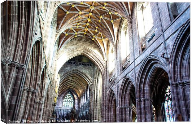 Chester Cathedral Interior Canvas Print by Paul Madden