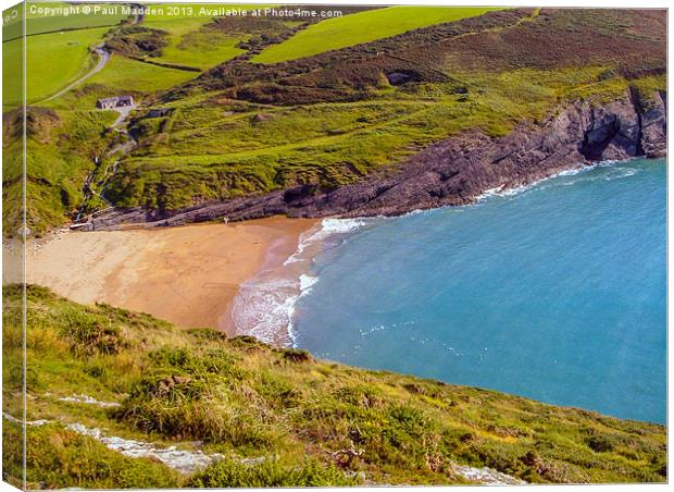 Mwnt Bay, Ceredigion, Wales Canvas Print by Paul Madden