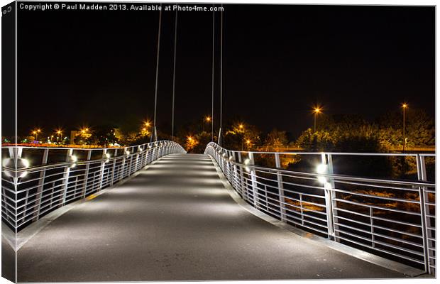 Millennium bridge Lancaster Canvas Print by Paul Madden