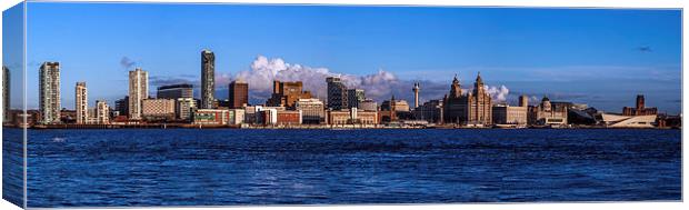 Liverpool Cityscape Panoramic Canvas Print by Paul Madden