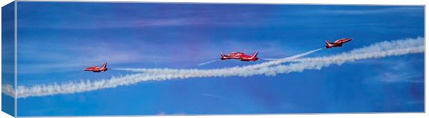 Red Arrows Fly Past Canvas Print by Paul Madden