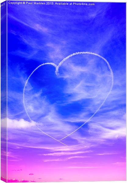 Heart of the Red Arrows Canvas Print by Paul Madden