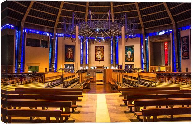 Liverpool Metropolitan Cathedral Interior Canvas Print by Paul Madden