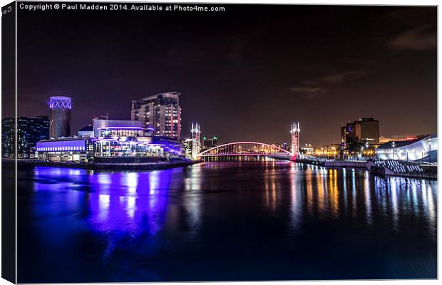 Salford Quays - Manchester Canvas Print by Paul Madden