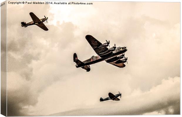 Battle Of Britain Memorial Flight Canvas Print by Paul Madden