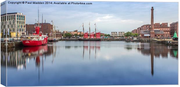 Canning Dock reflections Canvas Print by Paul Madden