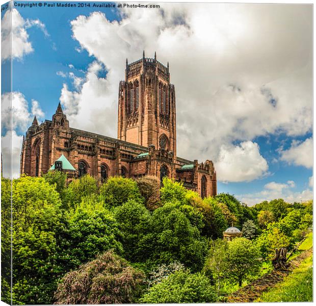  Liverpool Anglican cathedral Canvas Print by Paul Madden