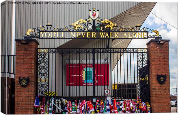 The Shankly Gates Canvas Print by Paul Madden