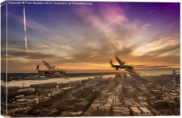 Lancasters leaving Liverpool Canvas Print by Paul Madden