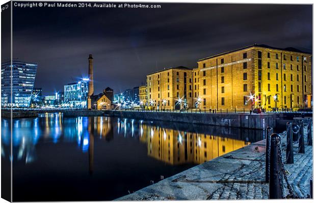 Canning Dock and Albert Dock Canvas Print by Paul Madden