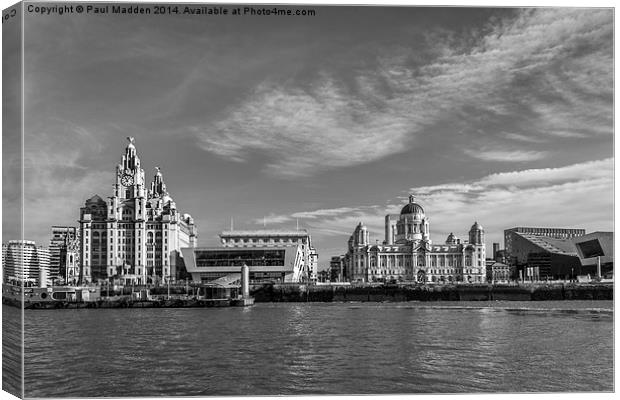 Liverpool waterfront Canvas Print by Paul Madden