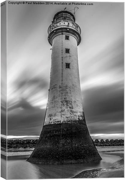 New Brighton Lighthouse Canvas Print by Paul Madden