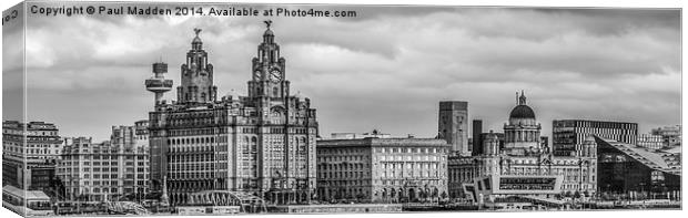 The Three Graces of Liverpool Canvas Print by Paul Madden