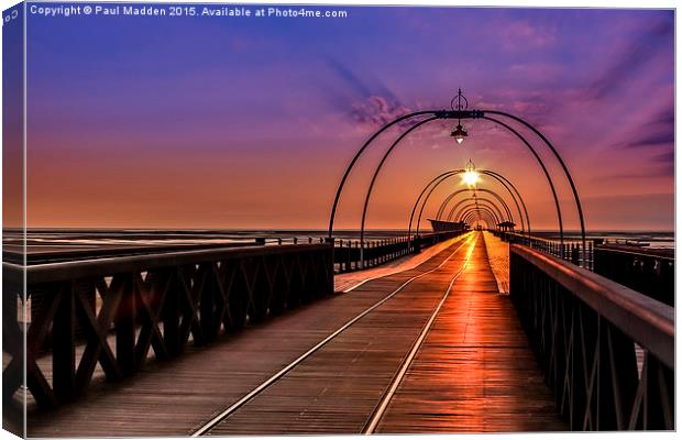 The Pier Of Destiny Canvas Print by Paul Madden
