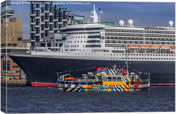 The Queen and the Dazzle Ferry Canvas Print by Paul Madden
