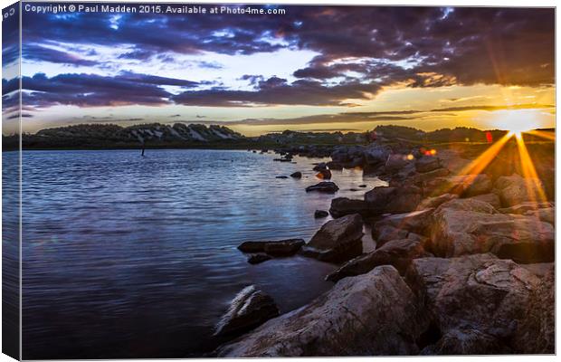 Sunset from the marina Canvas Print by Paul Madden