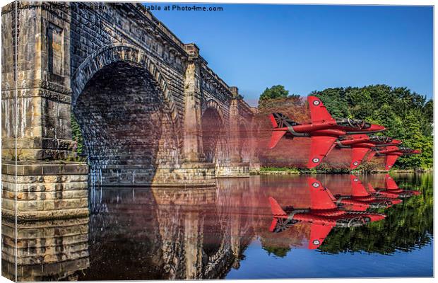 Red Arrows through the aqueduct Canvas Print by Paul Madden