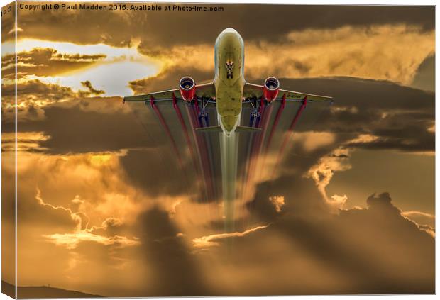 Through the clouds Canvas Print by Paul Madden