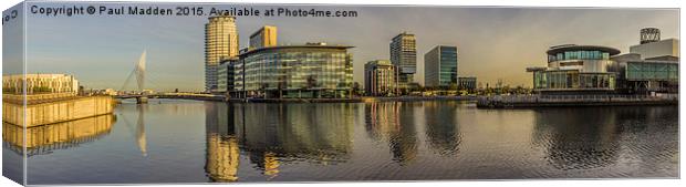 Manchester Media City Panorama Canvas Print by Paul Madden