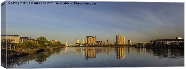 Media City Panorama Canvas Print by Paul Madden