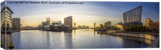 Salford Quays Sunrise Canvas Print by Paul Madden