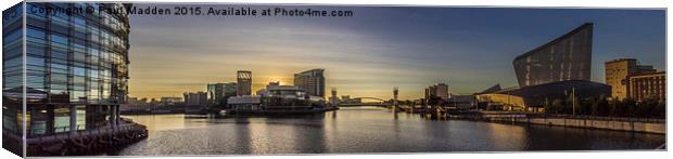 Salford Quays in the morning Canvas Print by Paul Madden