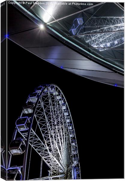 Liverpool Wheel and Arena Canvas Print by Paul Madden