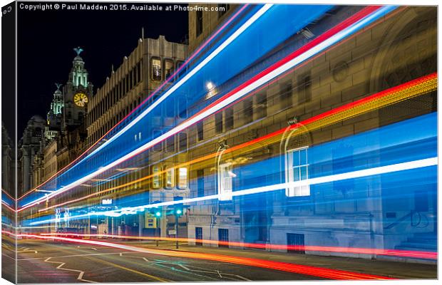 Streaking through the streets Canvas Print by Paul Madden