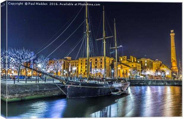 Docked for the night Canvas Print by Paul Madden