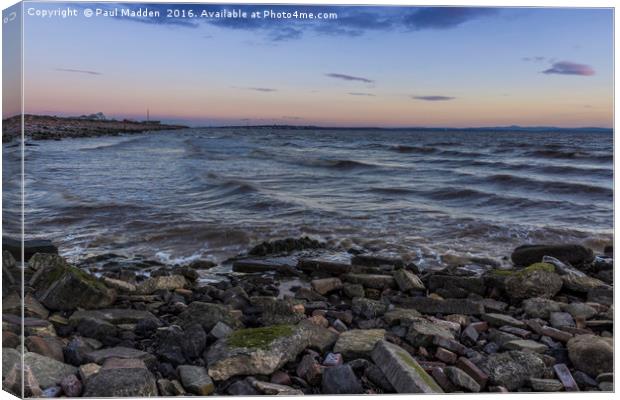 High tide at sunset Canvas Print by Paul Madden