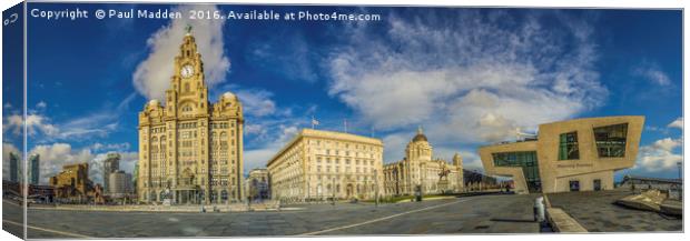 Pier Head Panorama Canvas Print by Paul Madden