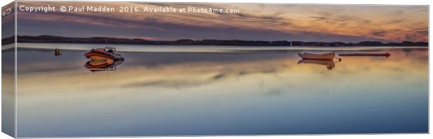 Lakeside tranquility Canvas Print by Paul Madden