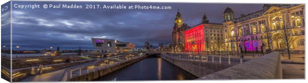 Pier Head Panorama Canvas Print by Paul Madden
