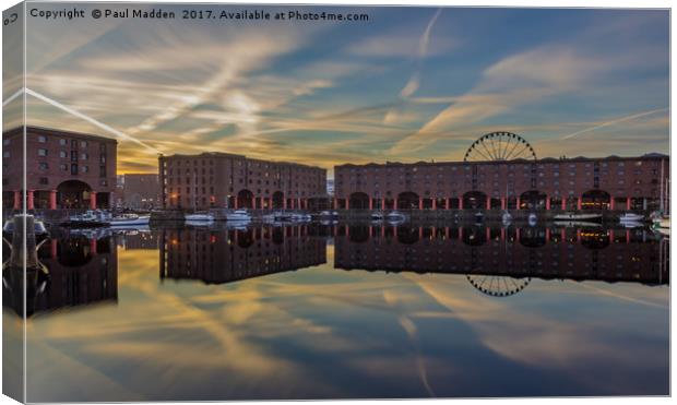 Sunrise at the Albert Dock Canvas Print by Paul Madden