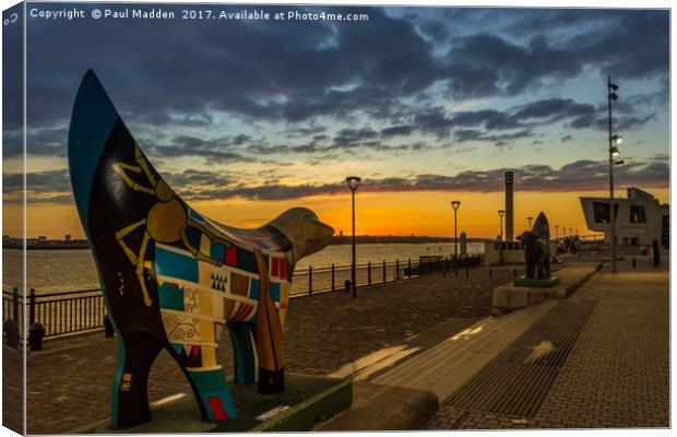 A Scouse Stand-Off At Dusk Canvas Print by Paul Madden