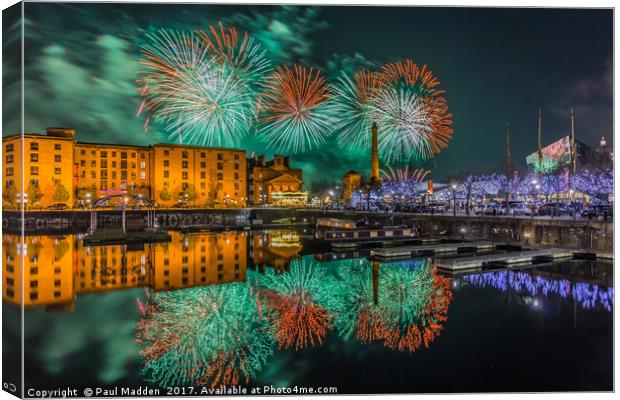 Liverpool River Of Light Canvas Print by Paul Madden