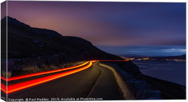 Speeding around the Great Orme Canvas Print by Paul Madden