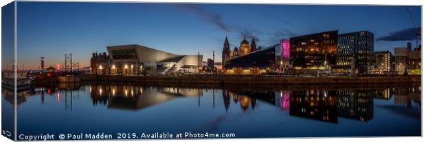 Canning Dock After Sunset Canvas Print by Paul Madden